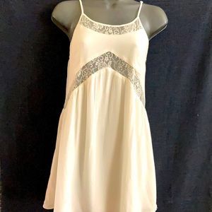 Toni White Ivory Lace Vintage Short Slip Dress